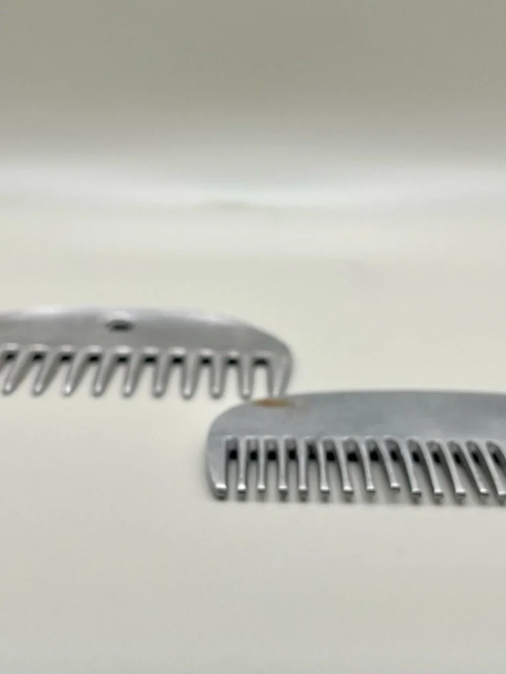 Vintage England Aluminum Horse Mane Combs Set Equestrian Grooming Mid Century